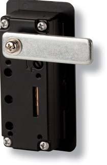 44,7 mm 2 metal fixing clips Zamak lock housing - black Cam & fixing clips made of