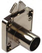 included with lock housing 18mm diameter housing nickel plated / black finish