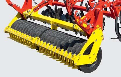 A diameter of 590 mm and the special profiling allows the soil to be compacted in rows.