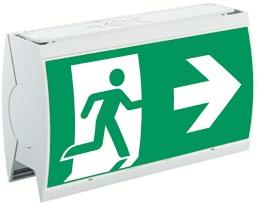 Style 22021 LED CG-S Exit sign luminaire IP41 DIN 4844 IP54 LED 850 C Style 22021 LED CG-S Double-sided escape sign luminaire from high quality, UV-resistant, halogen-free plastic with LEDtechnology