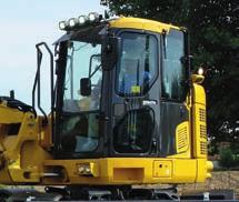 Safety First Optimal jobsite safety Safety features on the Komatsu PW118MR-11 comply with the latest industry standards and work in synergy to minimise risks to people in and
