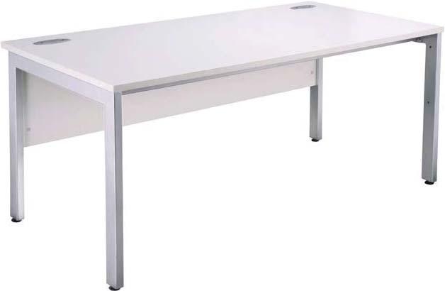 with Modesty panel 1200mm White Rectangular Desk with Modesty panel 1600mm White