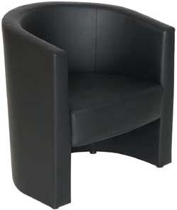 chair in blue or black fabric Seat height 450mm Seat width 500mm seat