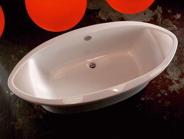 Elipta fs With its unique elliptical design and generous proportions, this freestanding bath is especially striking set at an angle or placed centre stage in a