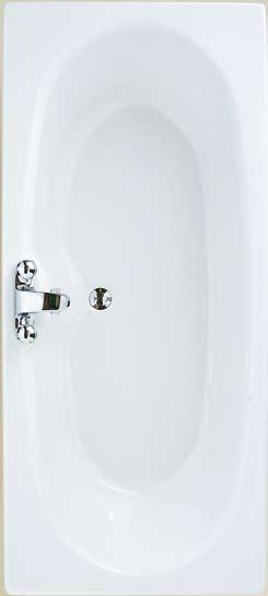 Abbey Bath Aria Bath The distinctive rounded tap plinth adds character to this impressive double ended oval bath.