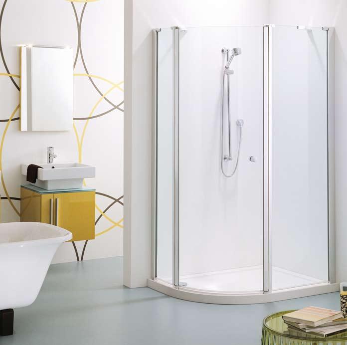 Quadrant Showering Enclosure Quadrant 900 x 1200 Tray 800 x 800mm, 900 x 900mm 900 x 1200mm or