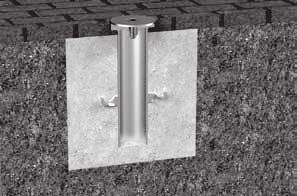 DACAPPO - Stationary Installation Options Wall bracket Anchor tube to be embedded in