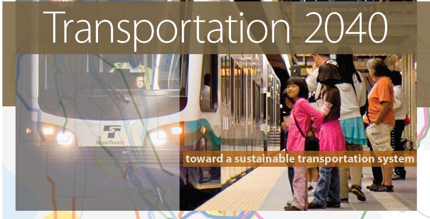 Purpose Transportation 2040 is the functional transportation plan that implements VISION 2040, the long range environmental, growth management, economic development, and