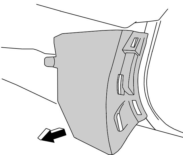 Screws Fig. 4 6) Remove passenger instrument lower panel. Fig. 4 a) Remove the (5) fixing screws.