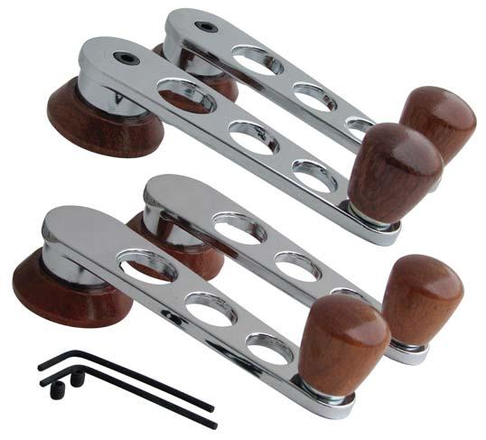 Flat 4 Chrome Window Cranks with Rosewood Knob During the late 60's and early 70's, your VW wasn't