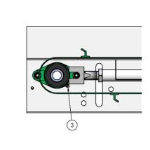 To centre the belt, unscrew the small casing at the belt end, both on the lower part and the inclined part, then use the tension rod regulating nuts.