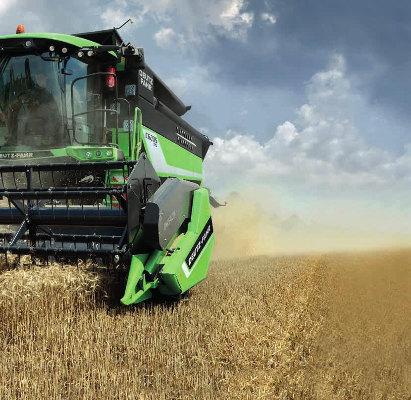 C6000 SERIES C6205 - C6205 TS The DEUTZ-FAHR balance combine harvesters maintain their full performance also with lateral inclinations of up to 20%