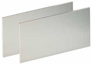 Front panels for basic profiles, natural-coloured anodised aluminium Model Order no.