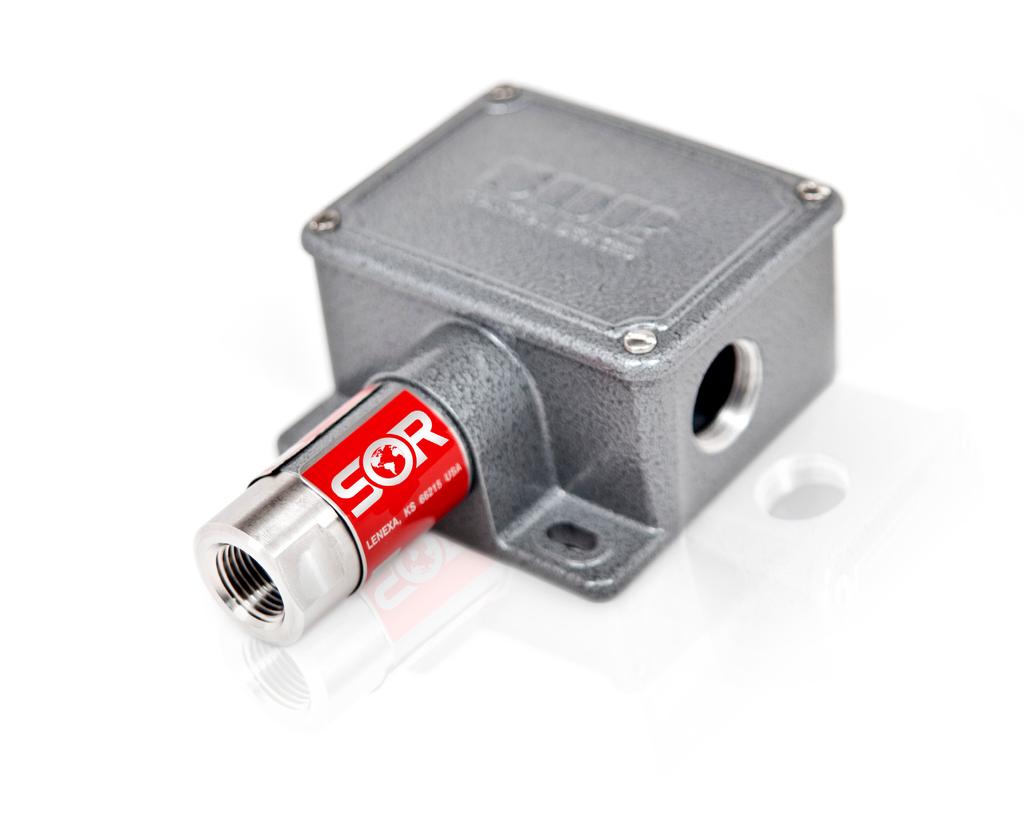 3 Long life due to limited piston movement Low set points - high working pressure Modular design Quick delivery When your application calls for a long-lasting gauge, vacuum or compound switch, SOR is