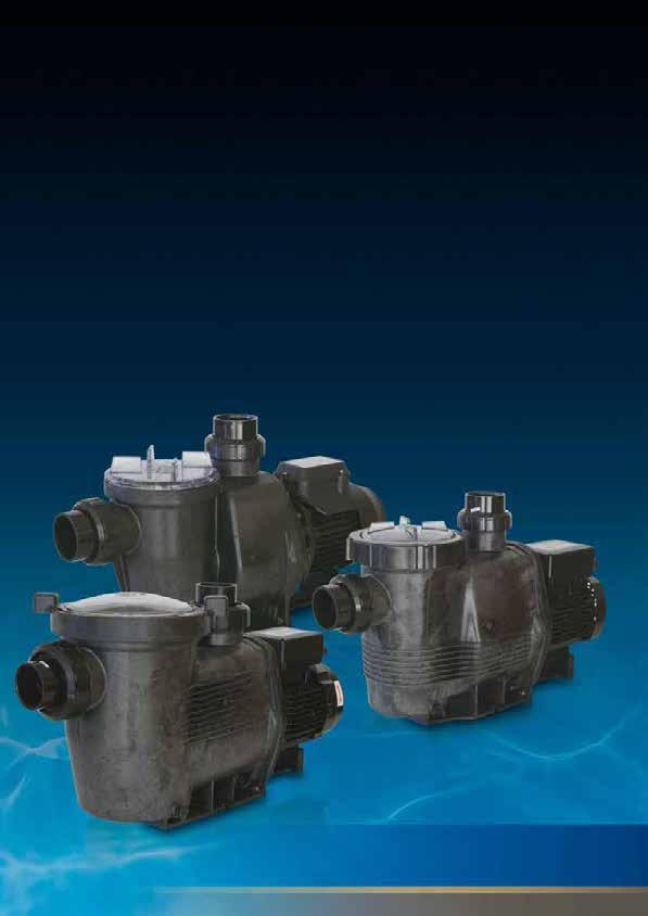 HIGH PERFORMANCE PUMPS Designed for commercial and extra large domestic pools, Waterco high performance pumps provide the extra power needed to cope