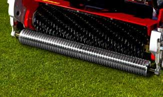 Thatching Reel Vertically cuts into turf to reduce thatch and control horizontal