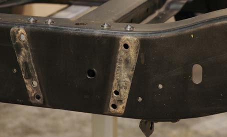 Once the rivet heads are removed, a roundtip air-hammer tool can be used to drive the