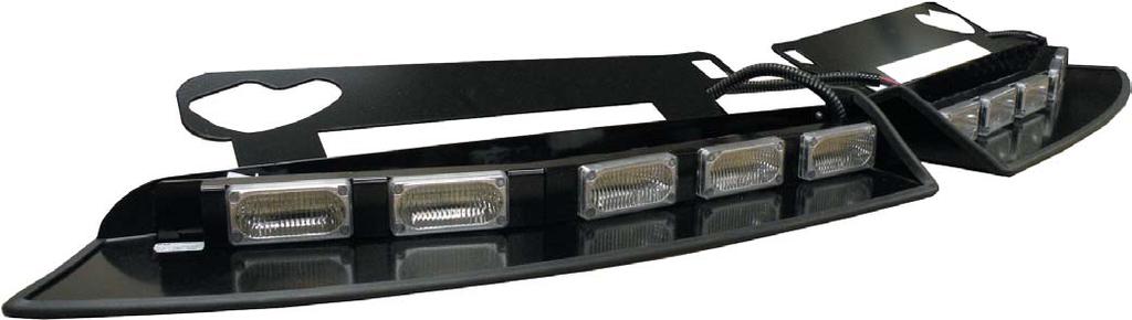 Selectable flash pattern Aluminum trim mounting bracket to hold the lightbar
