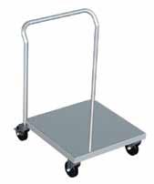 Four 4" swivel-type casters TRAY CART Model No. 337-3470 Stainless steel shelf and handle Four 4" swivel-type casters 31-1/2" high; 6-1/2" to top of shelf RACK CART Model No.