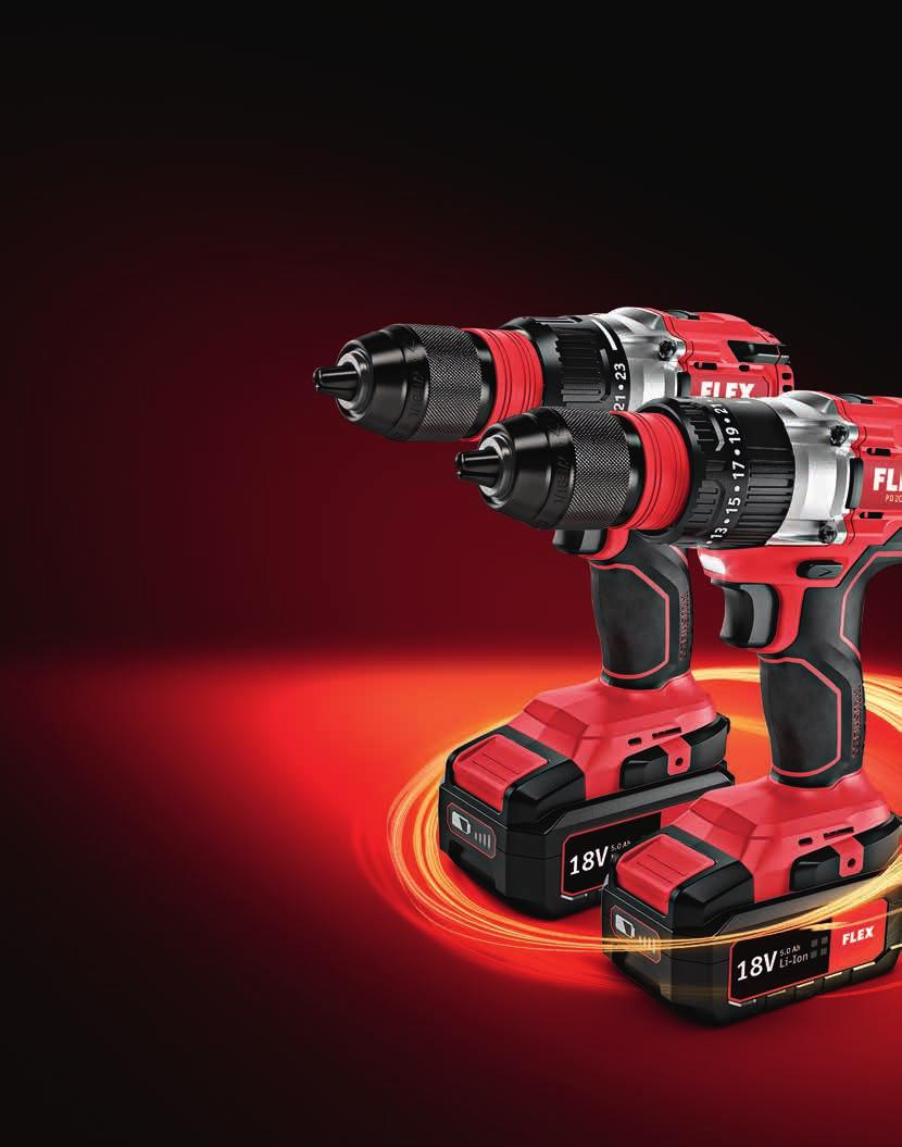 EC-Motor Technology More power. Greater efficiency. Keyless quick-clamp chuck change system Chuck opening up to 13 mm Max. torque 90 Nm 2-speed cordless drill driver DD 2G 18.
