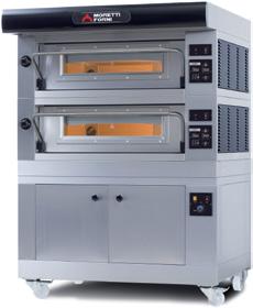 ELECTRIC PIZZA DECK OVENS AMALFI Baking chamber is built entirely with refractory bricks Rock wool heat insulation Heating spiral elements Independent adjustment for surface and