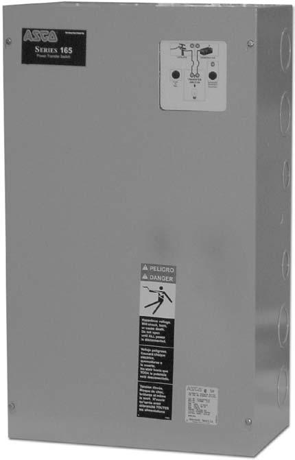 Owner s Manual Series 165 Automatic Transfer Switches rated 100 and 200 amps, single phase, 240 V ac for automatic 2 wire start generators DANGER is used in this manual to warn of risk of electrical