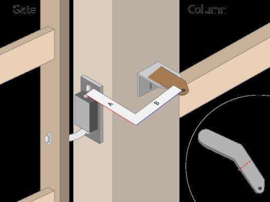 Installation of Operator Pull-to-Open 1) Locate the set back template found in the box to determine the proper setback.