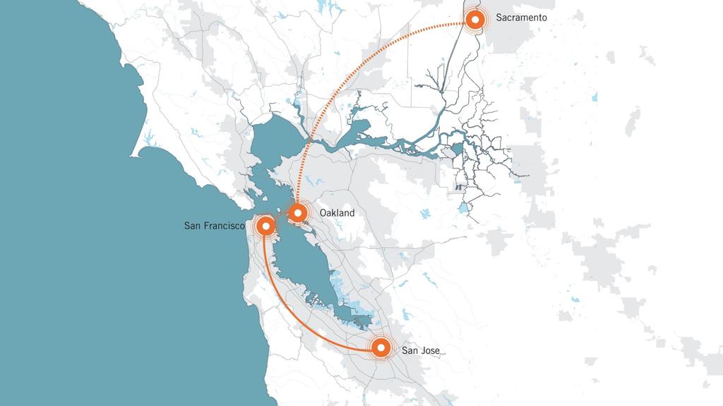CONNECTING THE BAY BAY AREA 2015 2065 GROWTH Population 7.6 M 10.7 M + 41% Employees 4 M 5.