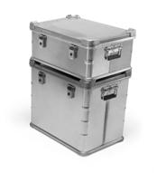 Technical features KA94 Features: Very strong and stable construction Stackable Riveted The boxes are watertight up to the height of the handles Two nylon lid straps The boxes feature an A4-size