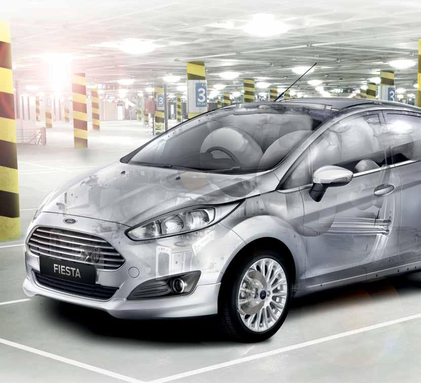 3 1 2 4 7 6 8 5 The Ford Fiesta Itelliget Protectio System (IPS) icludes: 1. Driver ad frot passeger airbags 2. Driver ad frot passeger side impact airbags 3.