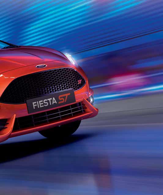 Fiesta ST. Try a hot 134 kw 1.6-litre EcoBoost turbocharged egie i a stuig 3-door body.