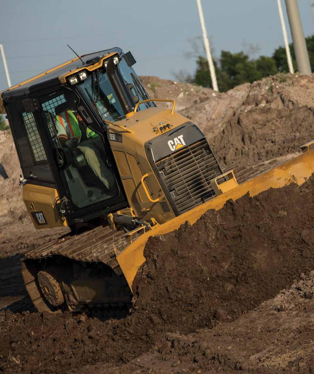 Cat Dozers feature class-leading power, ergonomic joystick controls and integrated grade-slope controls for fast,