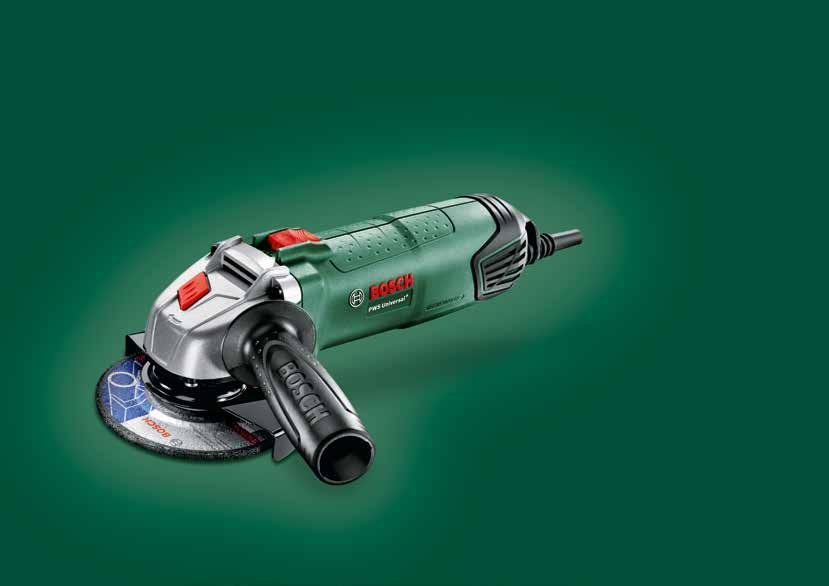 PWS Universal + Angle grinder Compact and ergonomic Handy design for easy, comfortable handling Versatile Continuously variable speed preselection for gearing your work towards the material 750 Watt