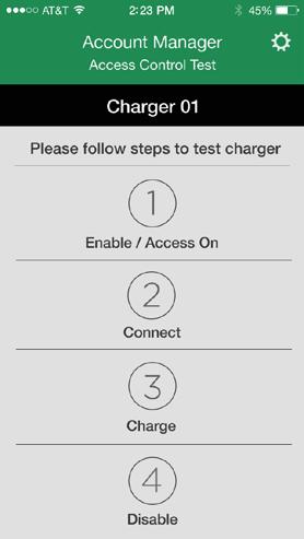 4.3 ACCESS CONTROL TEST This optional function can help determine if a charger is installed properly.