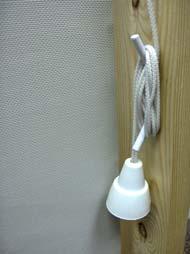 If solid backing is not available, use special fasteners. Important: Hanging cords are a safety hazard for small children and pets. Wrap the cord on the cleat even when the shade is open.