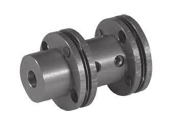Style CC This coupling has both hubs inverted and is designed to fit shafts normally encountered at a given torque range. Ideal for use where space limitations require close coupling of the shafts.