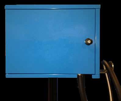 Blue Powder-Coated Lock Box PART NUMBER DESCRIPTION DIMENSIONS LIST PRICE QTY PRICE SBD 910644 Basic Dispenser Unit 10 width x 10 depth x 59 height SBD 910646 Basic Dispenser