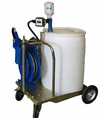 Trolley with Spring-Rewind Hose Reel & 25' Hose SBD KF-KIT Drum Fill Kit for Trolley