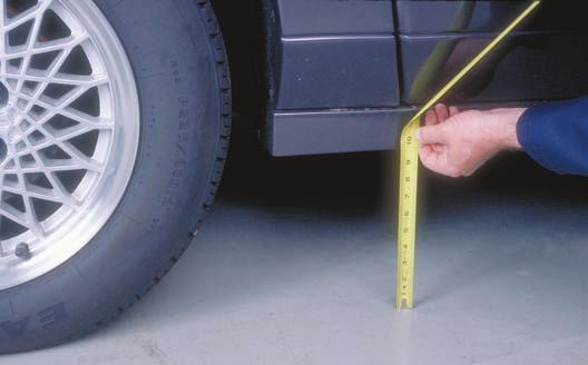 The right front tire tends to toe in more than the left; its outside edge wears because the tire is rolling under at that edge.