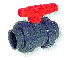economy ball valves Praher Type S5 Ball Valve manual valves Description: In-line double union ball valve for water or weak chemicals Maximum Fluid Pressure at 20 C: Sizes up to 2 1 /2 /75mm - 10 bar;