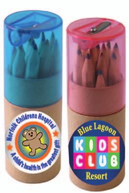 in free black pouch Coloured Pencils with Sharpener in Tube LL193 250 $2.50 500 $1.85 1,000 $1.