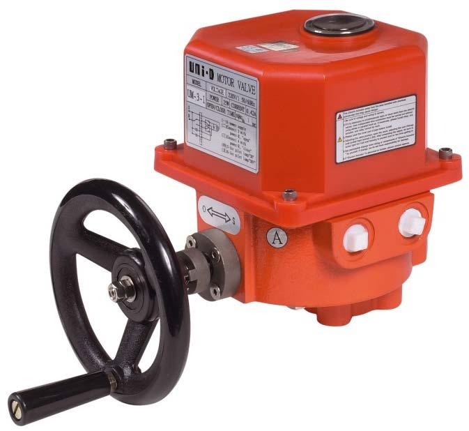 ELECTRIC ACTUATOR UV GENERAL CHARACTERISTICS The UV electric actuators are generally used on ¼ turn valves. The maximum output torque is between 150 Nm and 600 Nm.