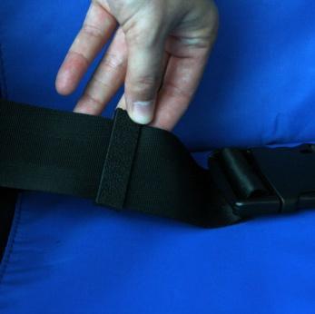 together, picture 16; If the belt is too loose or too tight you can make it more secure by pulling the short loose strap.
