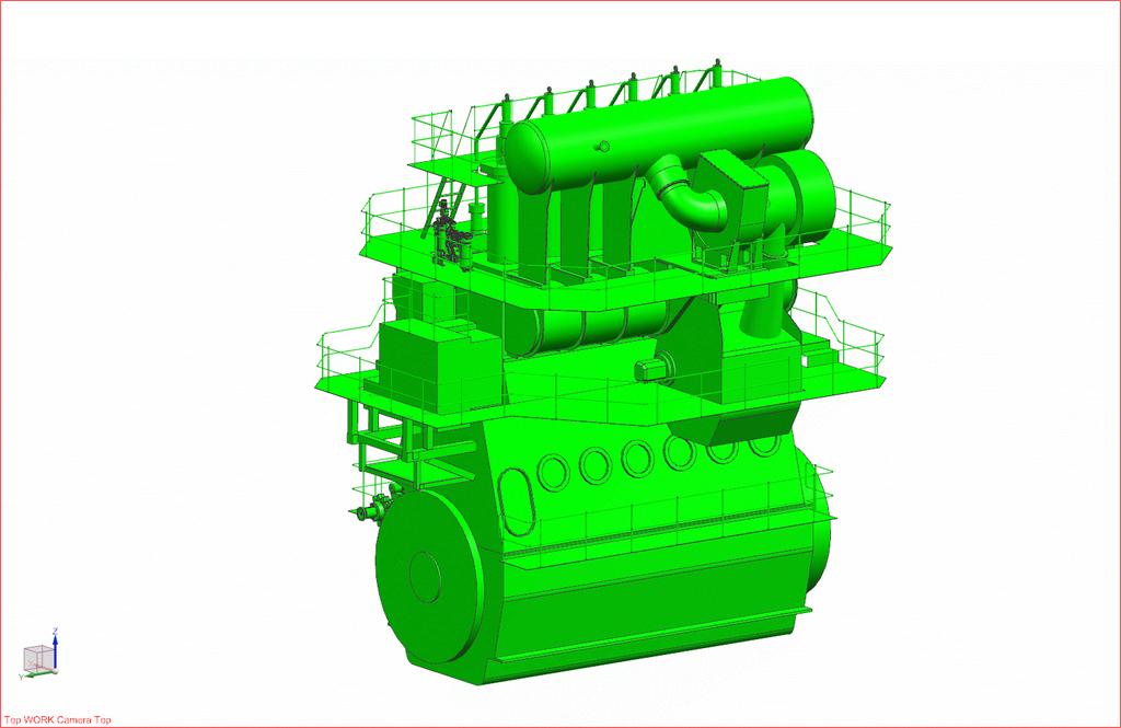 Engine outline LP-SCR Example 6G60 1 T/C Similar arrangement as Tier II engine, no new flanges MAN