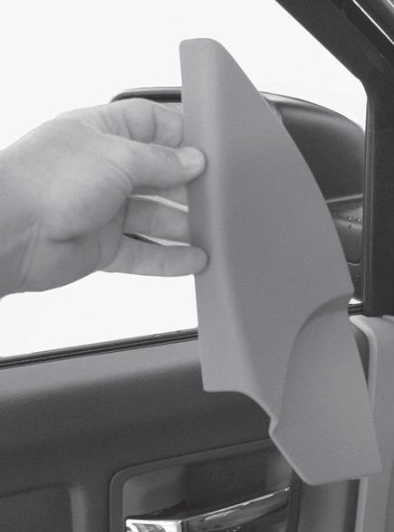 If equipped with manual windows: Use a shop rag with a shoeshine motion to release