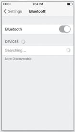 Initiate Bluetooth on your iphone STEP 1 STEP 2 STEP 3 STEP 4 From the HOME SCREEN, select
