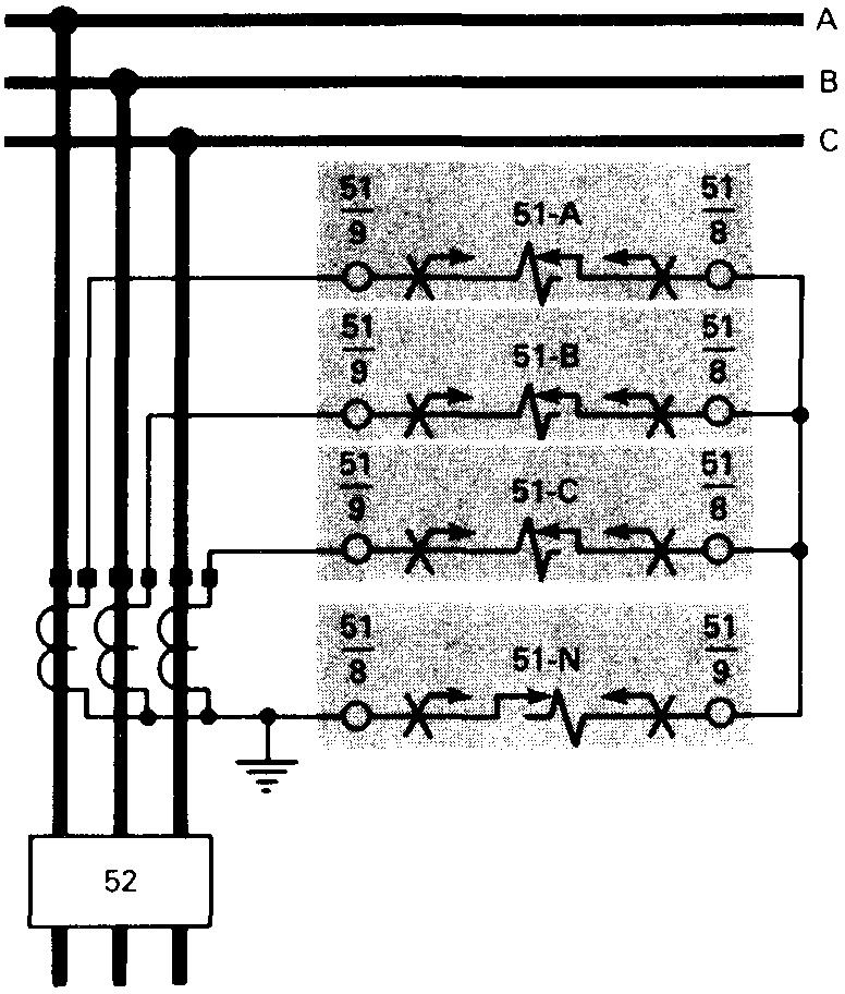 - a Circuit Opening: For Phase Overcurrent Detection on a Three Phase System Station Bus -e ------------------------------------------------Ā -.