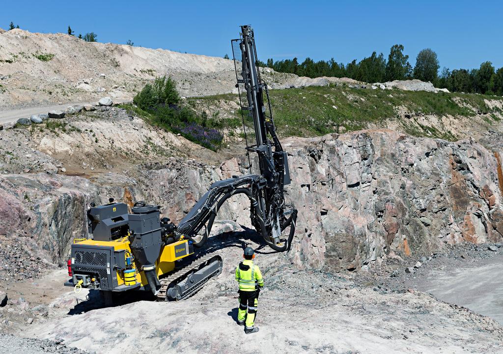 Pioneering productivity The FlexiROC T30 R quarry edition is a tophammer rig designed for tougher operations.