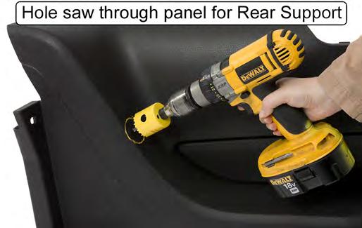 This will allow you to slide the panel onto the rear support during installation.
