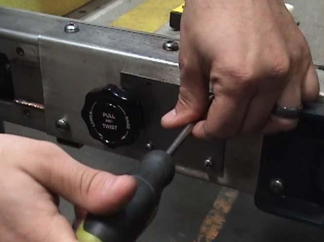 COMPONENT SERVICE APRIL 2015 FIGURE 4-9: REMOVE MANUAL RELEASE COVER PLATE AND RH ROLLSTOP COVER 5) Refer to Figure 4-10.